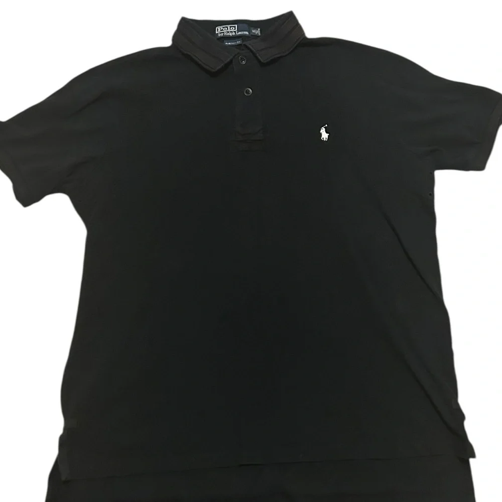 Polo Ralph Lauren Men’s Polo Shirt XL Custom Fit‎ Black Short Sleeve